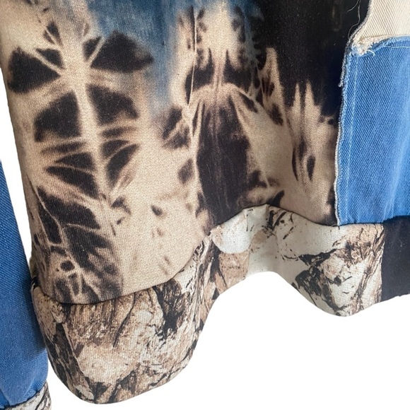 ZARA Patchwork Animal Print Top Women’s Size Medium Boho Retro Loose Fit… - Picture 11 of 11